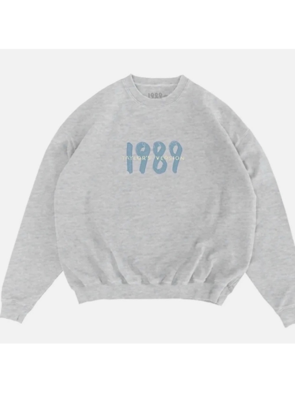 Taylor Swift 1989 Taylor’s Version official merch crewneck sweatshirt gray blue